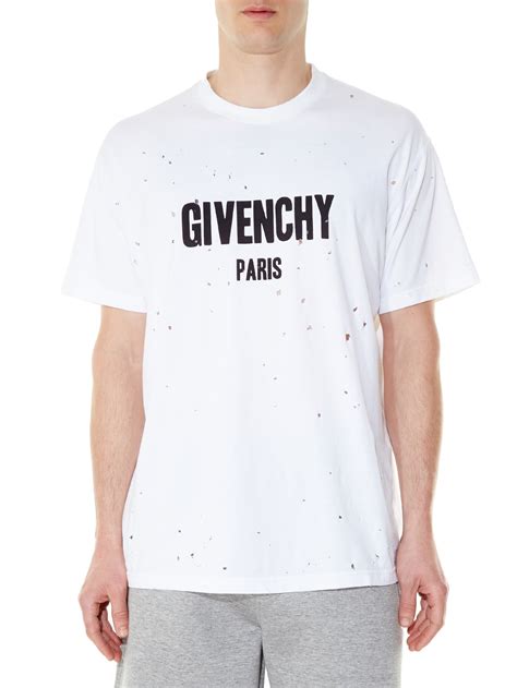 givenchy t shirt men white|givenchy t shirt size chart.